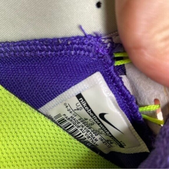 Nike Free Bionic Electro Purple Camo Sneakers Size 7 - Picture 6 of 8